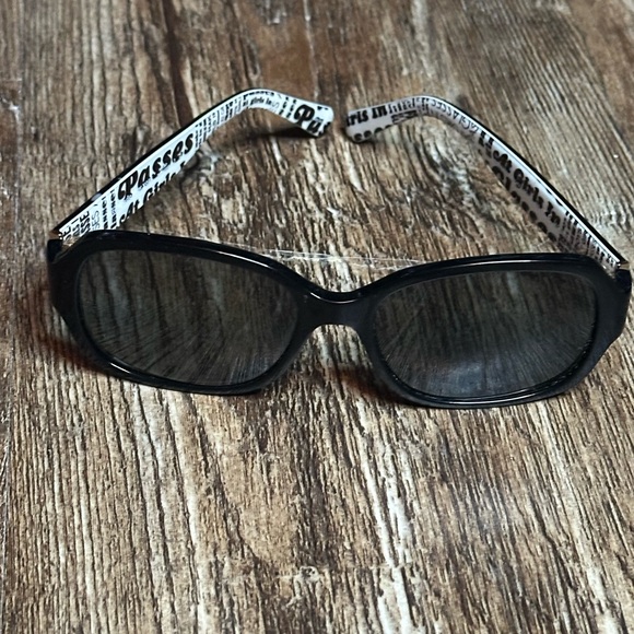 kate spade Accessories - Vintage Kate Spade Black prescription Sunglasses with Text Print Arms